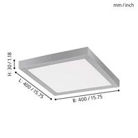 Eglo Plafondlamp vierkantFueva 1 40cm - 4000K grijs - 97269 - thumbnail