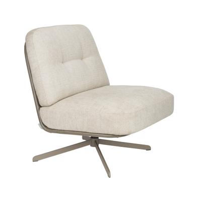 Zuiver Draaifauteuil 'Benjamin' kleur Crème
