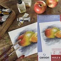 Schilderpapier Canson Graduate Oil & Acrylic 20vel 290gr A3 natuurlijk wit - thumbnail