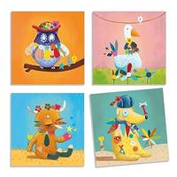 Stickers Dieren ontwerpen DJECO meerdere kleuren - thumbnail