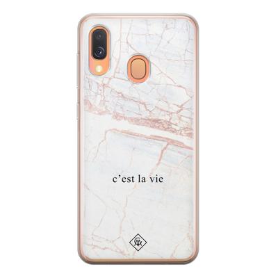Samsung Galaxy A40 siliconen telefoonhoesje - C'est la vie Samsung Galaxy A40 siliconen telefoonhoesje - C'est la vie