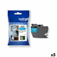 Inktcartridge Brother LC-422C blauw | 5 stuks - thumbnail
