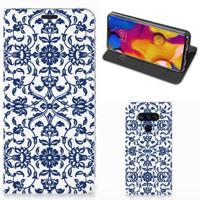 LG V40 Thinq Smart Cover Flower Blue - thumbnail
