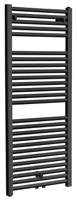 Radiator Wiesbaden Elara 118,5x45 cm Midden-Onder Aansluiting Mat Zwart (538 Watt) - thumbnail