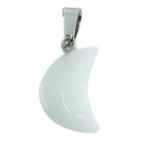 Edelsteen Hanger Witte Jade Maan - thumbnail