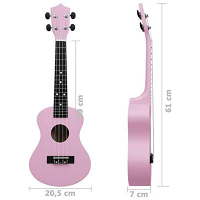 Ukuleleset met tas voor kinderen sopraan 23'' roze - thumbnail