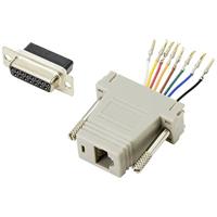 TRU COMPONENTS D-sub adapter D-sub bus 15-polig - RJ45-bus 1 stuk(s) - thumbnail