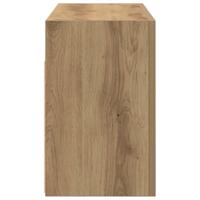 Badkamerwandkast 60x25x40 cm bewerkt hout artisanaal eikenkleur - thumbnail