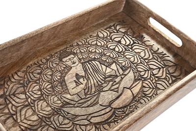 Set van trays DKD Home Decor 2 Stuks Bruin Donkerbruin Mangohout (2 Stuks) Set van trays DKD Home Decor 2 Stuks Bruin Donkerbruin Mangohout (2 Stuks)