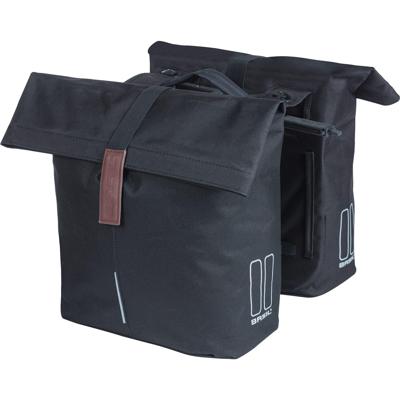 Basil city dubbele fietstas mik zwart Basil city dubbele fietstas mik zwart