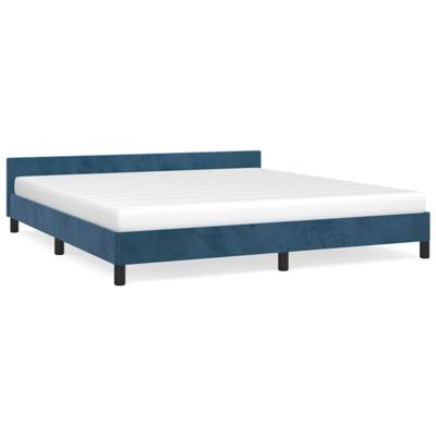 Bedframe zonder matras 160x200 cm fluweel donkerblauw