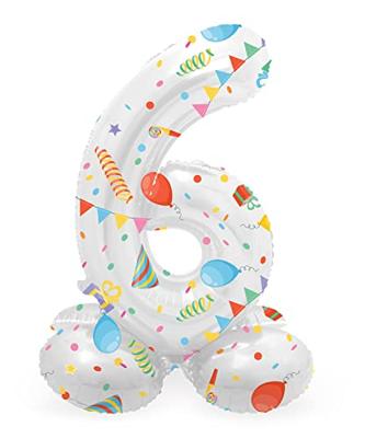 Folat folieballon staand 6 joyful party 41 cm | 20 stuks