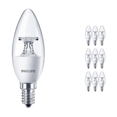 Voordeelpak 10x Philips CorePro LEDcandle E14 B35 5.5W 827 Helder | Vervangt 40W Voordeelpak 10x Philips CorePro LEDcandle E14 B35 5.5W 827 Helder | Vervangt 40W