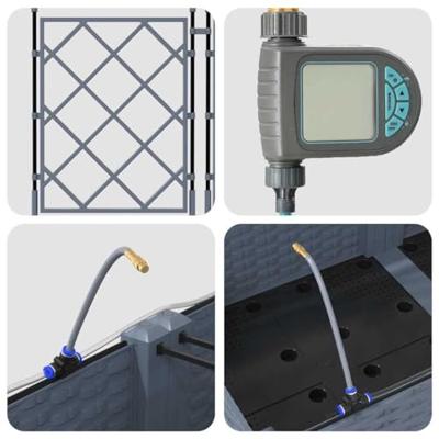 Tuin Bloempot 2 pcs Licht Grijs Staal