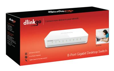 D-Link GO-SW-8GE - Switch - niet beheerd - 8 x 10/100/1000 - Desktop