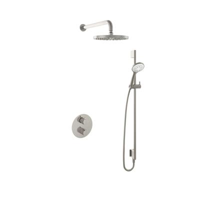 Hotbath Buddy - Inbouw Regendoucheset - Thermostatisch - Wandarm 35 cm - Hoofddouche 250 mm - Ronde Handdouche 3 Standen - Glijstang 900 mm - met 2-Weg Stop-Omstel - Waterbesparend - V02