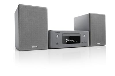 Denon CEOL N-11DABGYE2 DAB Compacte Installatie, Hifi-Versterker Met Luidspreker, Grijs