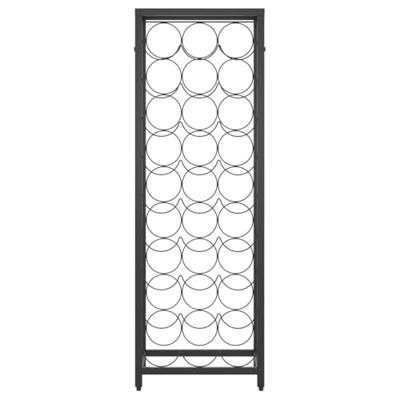 Wijnrek voor 27 flessen 34x18x100 cm smeedijzer zwart