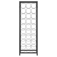 Wijnrek voor 27 flessen 34x18x100 cm smeedijzer zwart - thumbnail