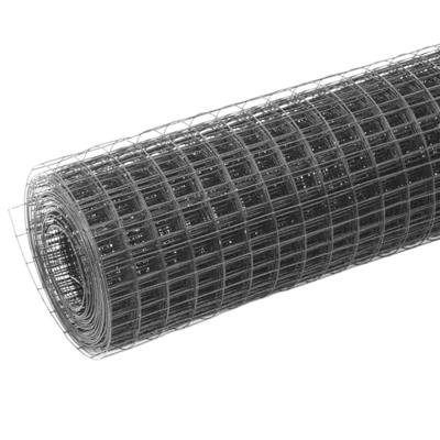 Kippengaas 25x1,5 m staal met PVC coating grijs - thumbnail