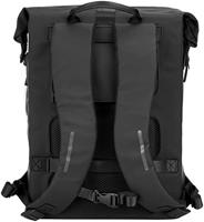 Basil soho nordlicht fietsrugzak - zwarte moderne rugzak met led-verlichting voor dames/heren/elektrische fiets - waterdicht - 17l - zwart - thumbnail