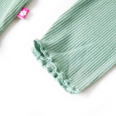 Kindershirt met lange mouwen lage col 104 donkermintkleurig Kindershirt met lange mouwen lage col 104 donkermintkleurig