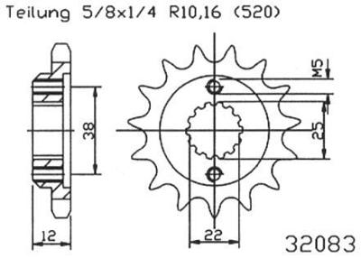ESJOT Sprocket 520 15z standard