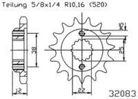 ESJOT Sprocket 520 15z standard - thumbnail
