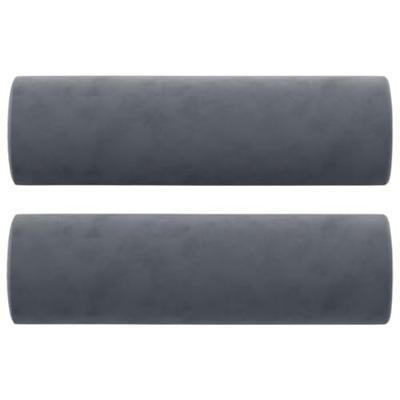 VidaXL Sierkussens 2 st 15x50 cm fluweel donkergrijs