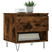 Salontafel 50x46x50 cm bewerkt hout gerookt eikenkleurig - thumbnail