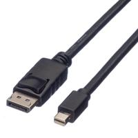 ROLINE DisplayPort kabel, DP M - Mini DP M, zwart, 1,5 m - thumbnail