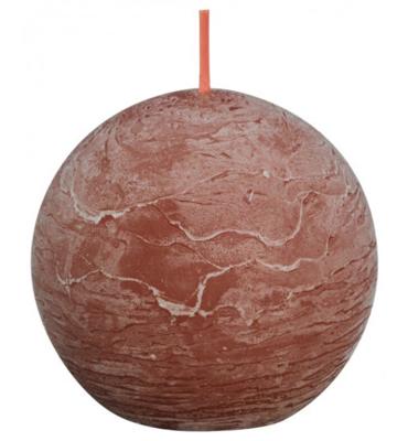 Bolsius Rustiek bolkaars shine 76 suede brown (1 st)