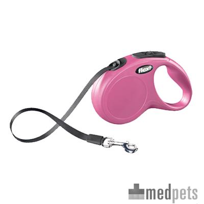 Hondenriem Flexi NEW CLASSIC 5m Roze Maat M - thumbnail
