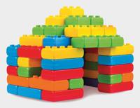 Marioinex Junior bouwstenen in baksteenlook, 60 stuks - thumbnail