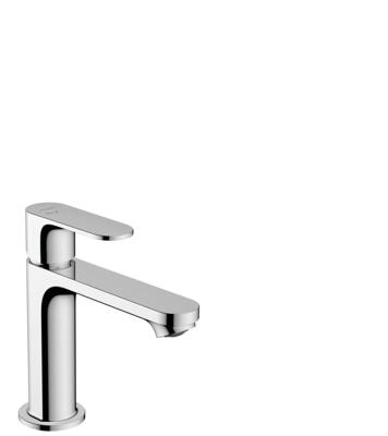 Hansgrohe Wastafelkraan Rebris S Eengreeps 110 CoolStart Met Trekwaste Chroom Hansgrohe Wastafelkraan Rebris S Eengreeps 110 CoolStart Met Trekwaste Chroom