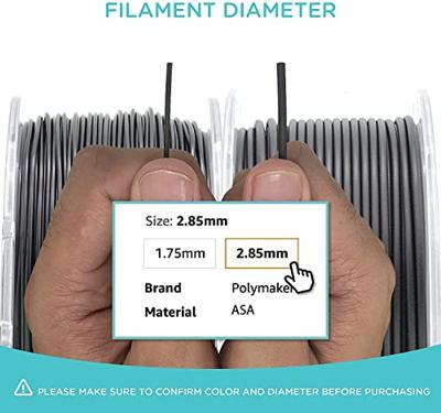 Polymaker PF01010 PolyLite Filament ASA UV-bestendig, Weerbestendig, Hittebestendig 2.85 mm 1000 g Zwart 1 stuk(s)