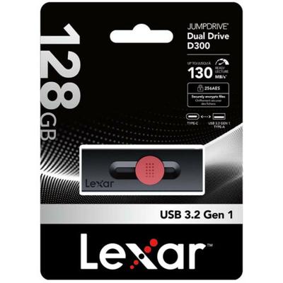 USB stick Lexar DUAL Zwart 128 GB
