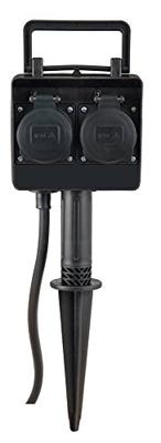 Buitenstopcontact 2-voudig met timer IP44 max 3680 Watt