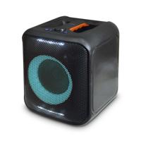 Nedis Bluetooth® Party Speaker | Maximale batterijduur: 5 uur | 150 W | Handgreep | Feestverlichting | Koppelbaar | Equalizer | Oranje / Zwart - - thumbnail