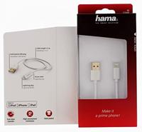 Hama Oplaad-/datakabel, Lightning, 1,5 m, wit - thumbnail