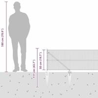 VidaXL Afrasteringspaal groen 25 x 0,5 m (16 x 16 mm gaas) staal - thumbnail
