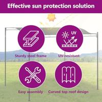 Zonneluifel 3x2,4 m antraciet - thumbnail