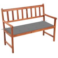 VidaXL Tuinbank met kussen 120 cm massief acaciahout - thumbnail