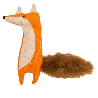 Jack and Vanilla Hondenspeelgoed - Knuffel met knisper - Gerecycled - Vos - 30 cm