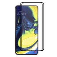 2 stuks DIDIT Hat-Prince volledige lijm 0.26 mm 9u 2.5 D getemperd glas film voor Galaxy A80 - thumbnail