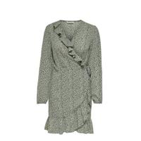 Only Jurk Carly l/s wrap short dress - thumbnail