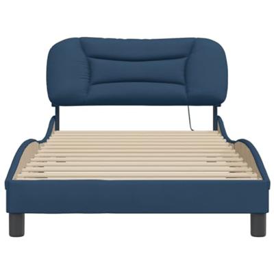 Bedframe zonder matras "Hvar" 100x200 cm stof blauw