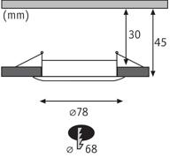 Paulmann 94473 LED-inbouwlamp Set van 3 stuks LED 18 W Zwart (mat) - thumbnail