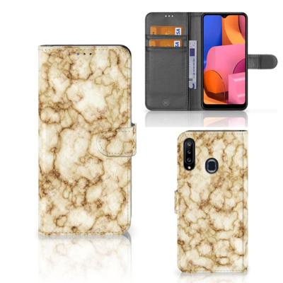 Samsung Galaxy A20s | Bookcase | Marmer Goud