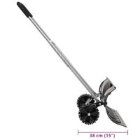 Sneeuwschep met uitschuifbaar handvat 66 cm bladstaal zwart - thumbnail